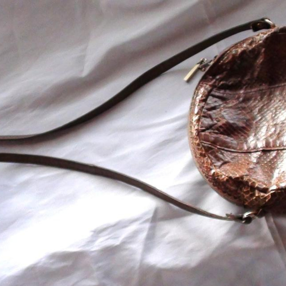 Montaldo Italy Leather Bag Retro Brown Cross Over - Picture 4 of 6